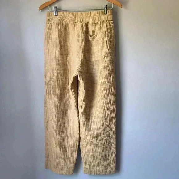 Madewell  100% Fair Trade Cotton elastic waist. Pale mustard color Size S - Picture 2 of 5